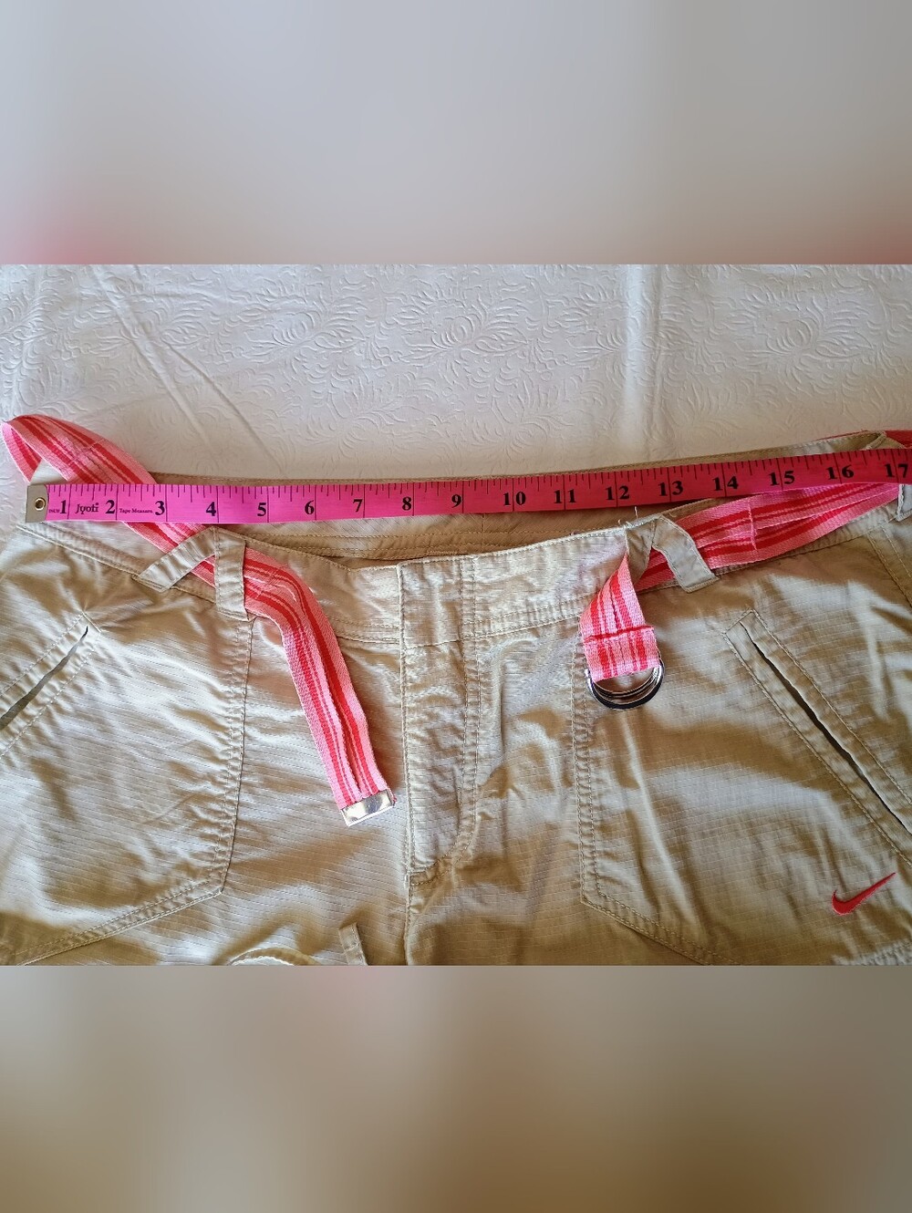 Nike Pink and Beige Activewear Jacket and Cargo Pants - Picture 2 of 15